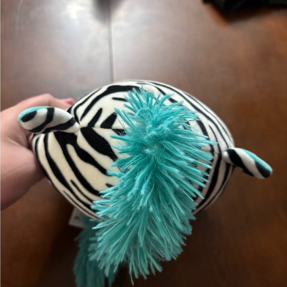 Zebra squishmallow with Teal Accents - Picture 4 of 7